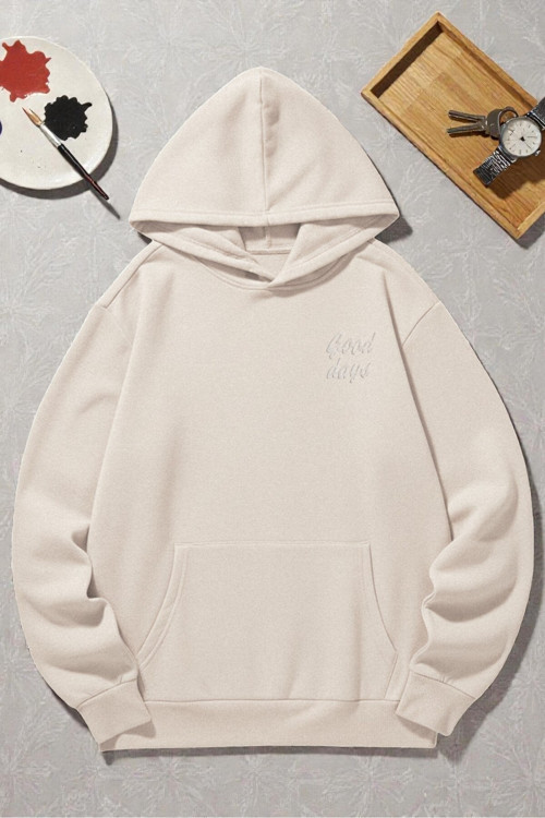 Unisex Good Days Baskılı Oversize Sweatshirt