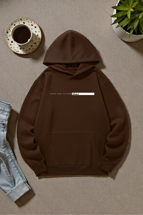 Unisex Future Baskılı Oversize Sweatshirt
