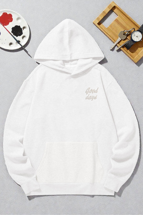 Unisex Good Days Baskılı Oversize Sweatshirt