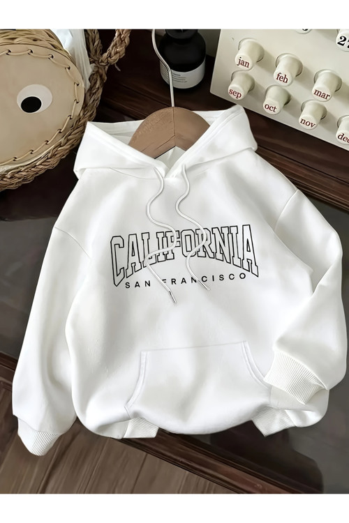 Unisex San Fransisco Baskılı Oversize Sweatshirt
