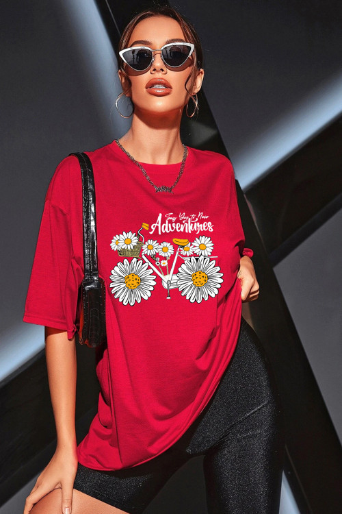 Adventures Baskılı Tasarım Tshirt