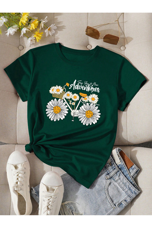 Adventures Baskılı Tasarım Tshirt