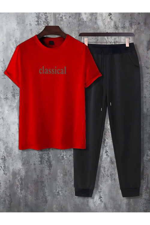 Unisex 2'Li Classical Baskılı Eşofman Takımı