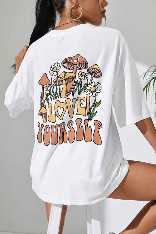 Unisex Love Yourself Baskılı T-Shirt