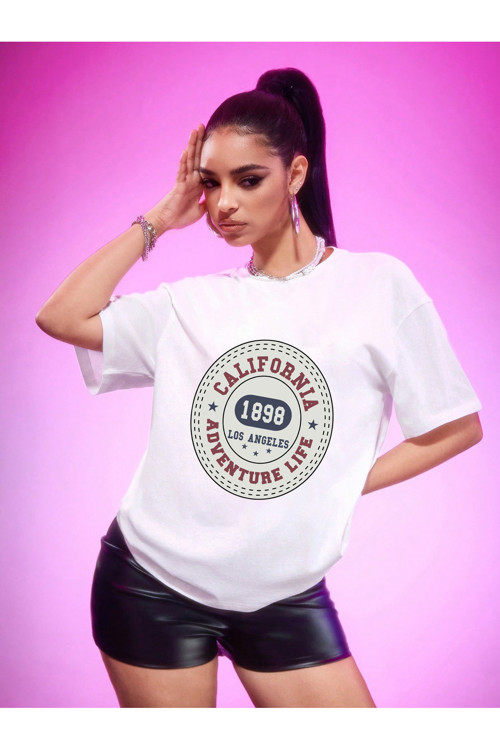 Unisex Callogo Baskılı Oversize Tshirt