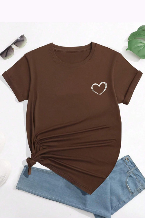 Unisex Hearts Baskılı Tasarım Tshirt