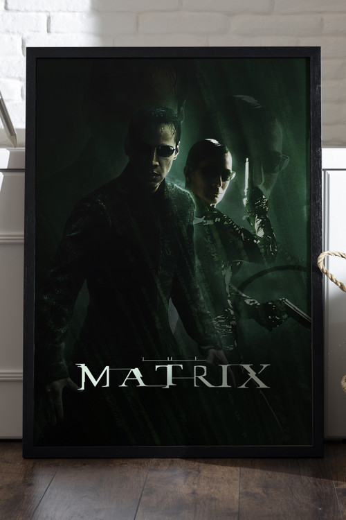 Matrix Siyah Ahşap Çerçeveli Poster, Film Duvar Tablosu