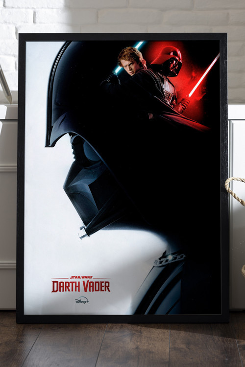 Darth Wader Siyah Ahşap Çerçeveli Poster, Film Duvar Tablosu
