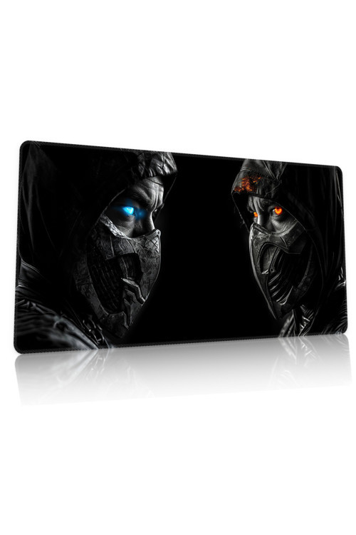 Mortal Kombat Gaming Oyuncu 90x40 cm Mousepad Dikişli Kaymaz Taban XL