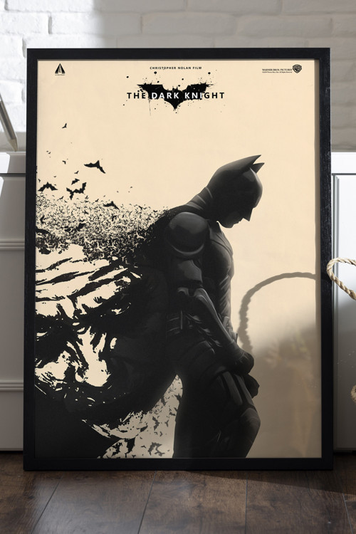 Batman Siyah Ahşap Çerçeveli Poster, Film Duvar Tablosu