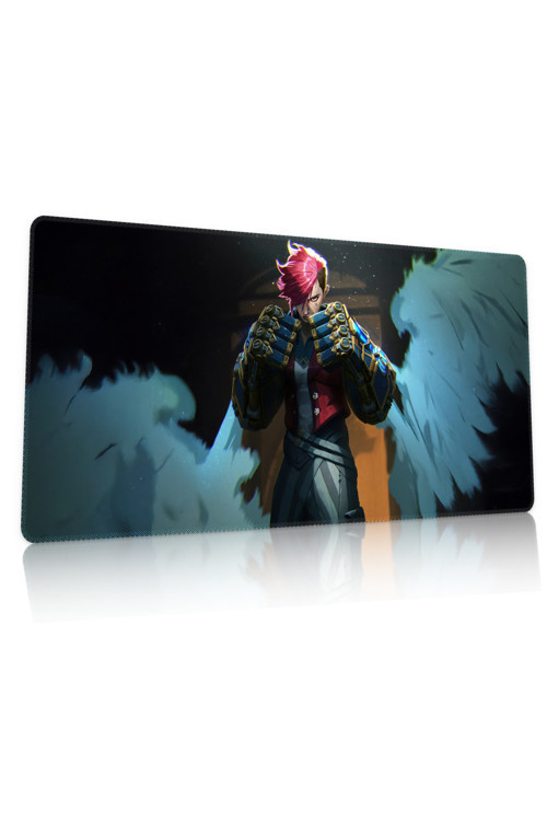 League of Legends Vi Gaming Oyuncu 90x40 cm Mousepad Dikişli Kaymaz Taban XL