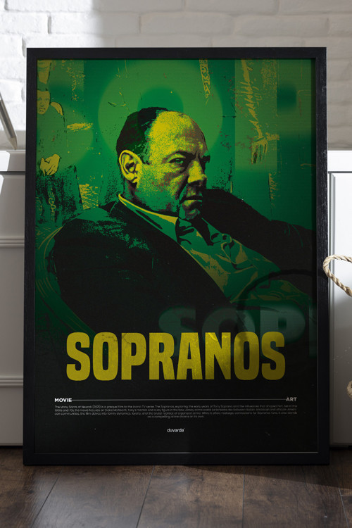 Sopranos Siyah Ahşap Çerçeveli Poster, Dizi Duvar Tablosu