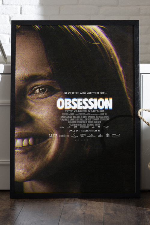 Obsession Siyah Ahşap Çerçeveli Poster, Dekoratif Film Duvar Tablosu