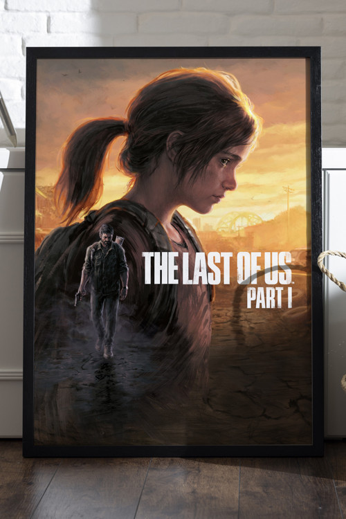The Last of Us Siyah Ahşap Çerçeveli Poster, Dekoratif Oyun Duvar Tablosu