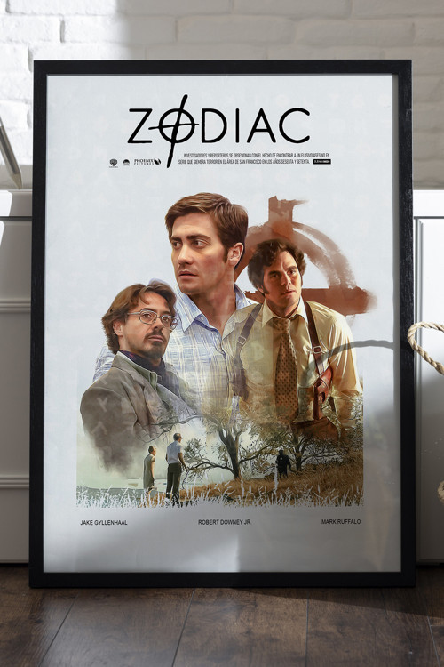 Zodiac Siyah Ahşap Çerçeveli Poster, Dekoratif Film Duvar Tablosu