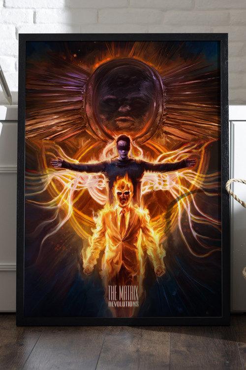 The Matrix Revolutions Siyah Ahşap Çerçeveli Poster, Dekoratif Film Duvar Tablosu