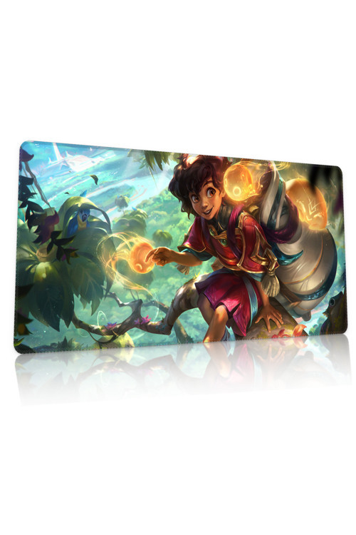League of Legends Milio Gaming Oyuncu 90x40 cm Mousepad Dikişli Kaymaz Taban XL