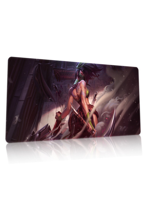 League of Legends Akali Gaming Oyuncu 90x40 cm Mousepad Dikişli Kaymaz Taban XL