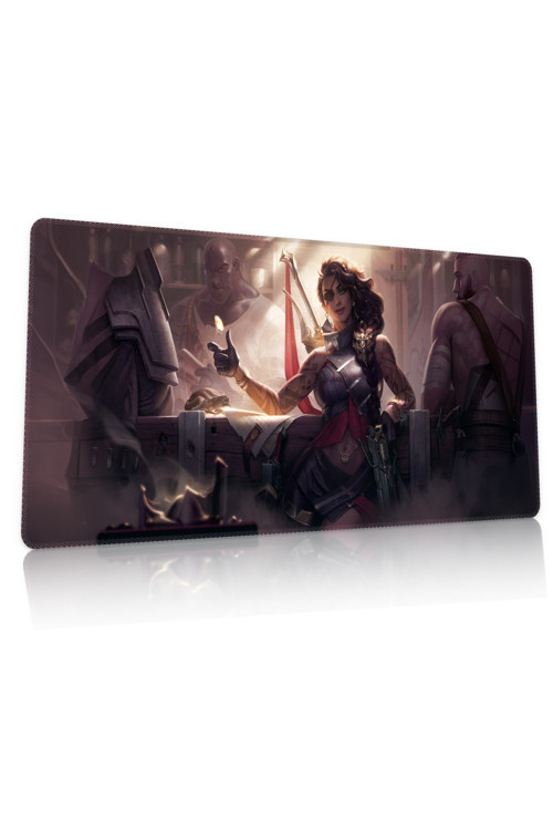 League of Legends Samira Gaming Oyuncu 90x40 cm Mousepad Kaymaz Taban XL