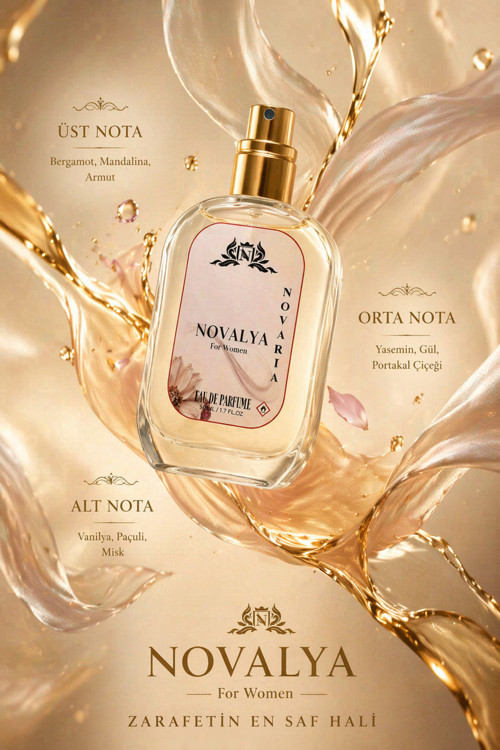 Novalya EDP 50 ml Tatlı Armut & Kremsi Misk Özlü İpeksi Kadın Parfümü