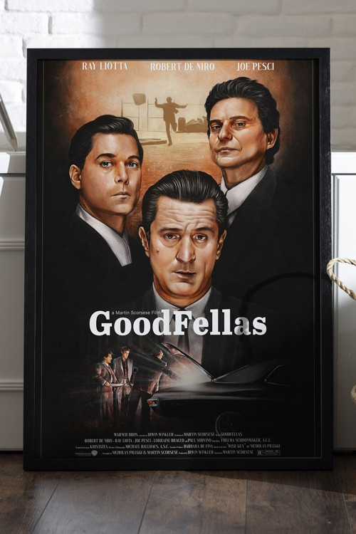 Goodfellas Siyah Ahşap Çerçeveli Poster, Dekoratif Film Duvar Tablosu