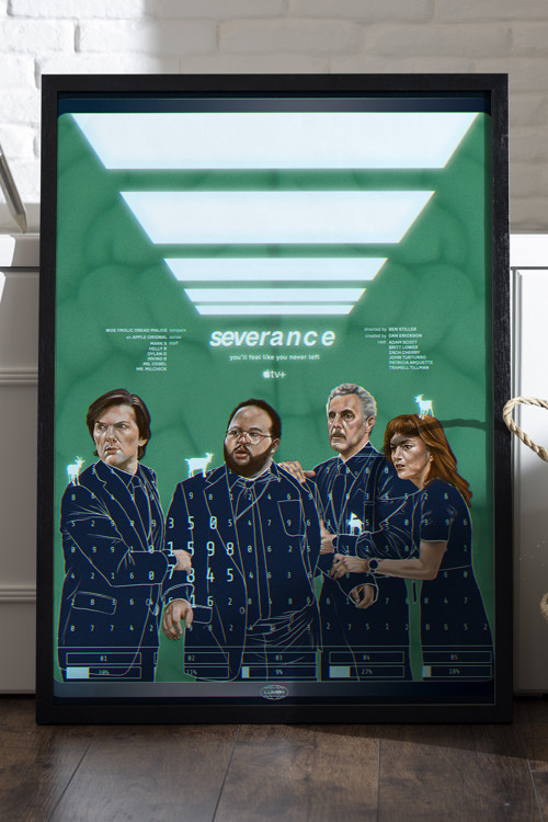 Severance Siyah Ahşap Çerçeveli Poster, Dekoratif Dizi Duvar Tablosu