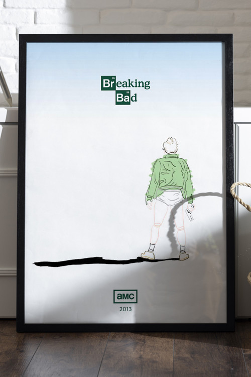 Breaking Bad Siyah Ahşap Çerçeveli Poster, Film Duvar Tablosu