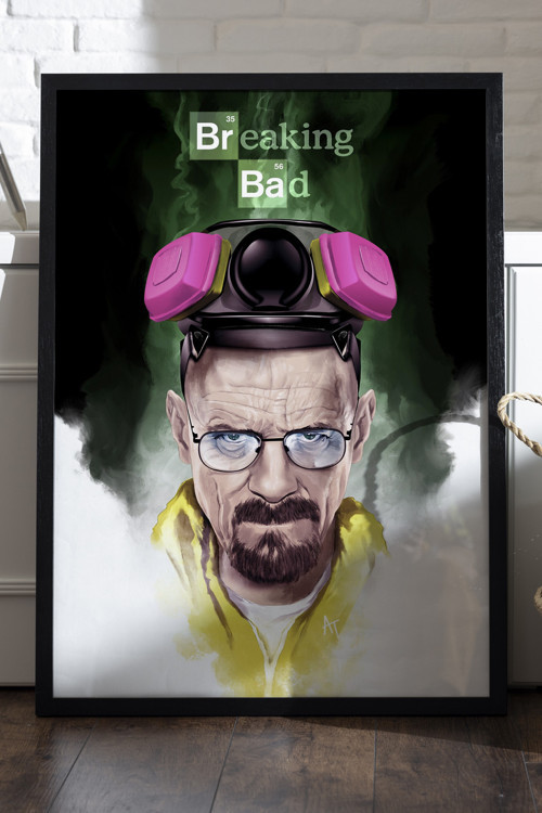 Breaking Bad Siyah Ahşap Çerçeveli Poster, Film Duvar Tablosu