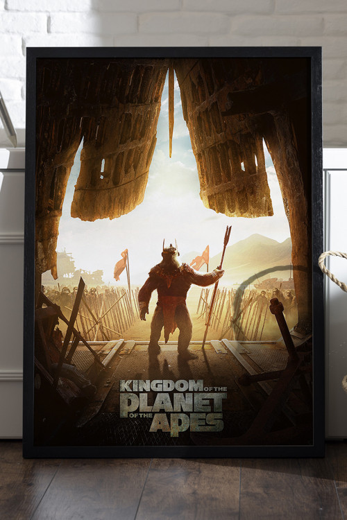 Maymunlar Cehennemi Siyah Ahşap Çerçeveli Poster, Film Duvar Tablosu