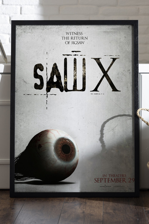 Testere Siyah Ahşap Çerçeveli Poster, Film Duvar Tablosu