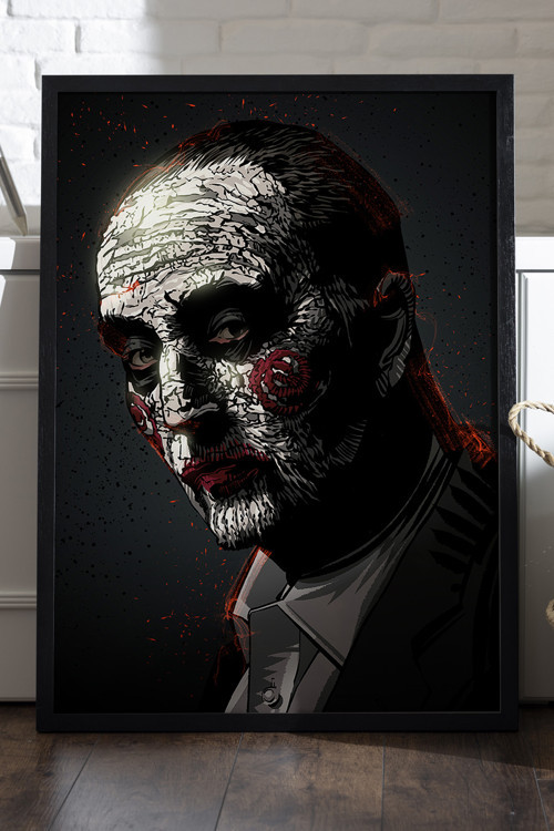 Testere Siyah Ahşap Çerçeveli Poster, Film Duvar Tablosu