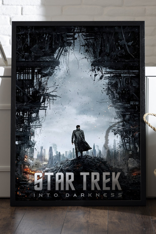 Star Trek Siyah Ahşap Çerçeveli Poster, Dekoratif Film Duvar Tablosu