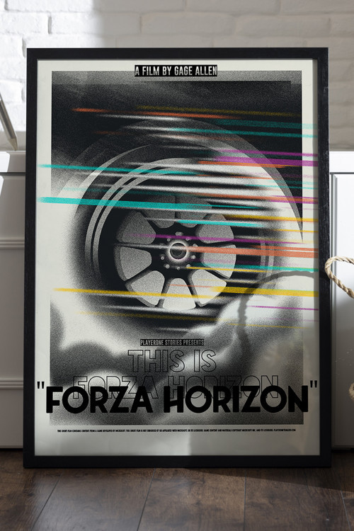 Forza Horizon Siyah Ahşap Çerçeveli Poster, Dekoratif Oyun Duvar Tablosu