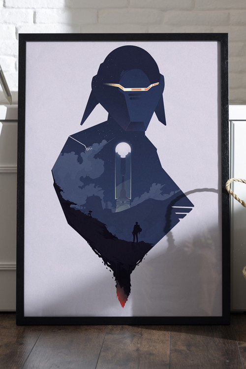 Star Wars Siyah Ahşap Çerçeveli Poster, Dekoratif Oyun Duvar Tablosu