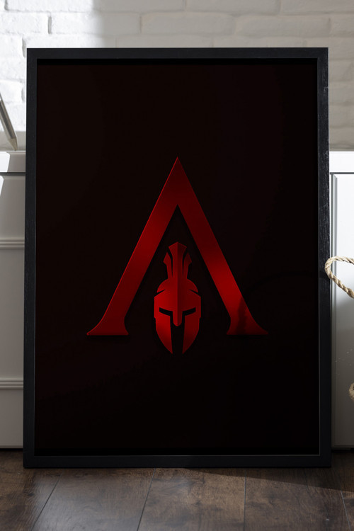 Assassin's Creed Siyah Ahşap Çerçeveli Poster, Dekoratif Oyun Duvar Tablosu