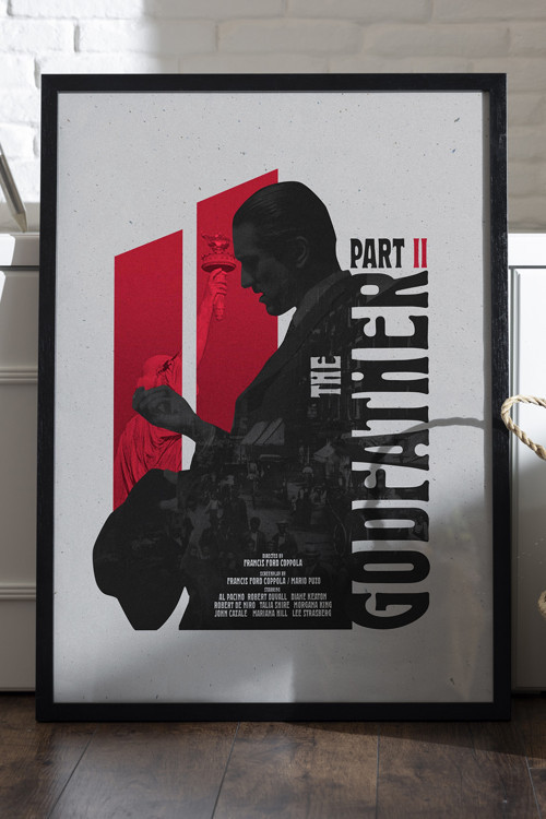 The Godfather Siyah Ahşap Çerçeveli Poster, Film Duvar Tablosu