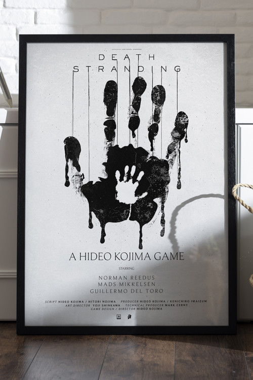 Death Stranding Siyah Ahşap Çerçeveli Poster, Dekoratif Oyun Duvar Tablosu