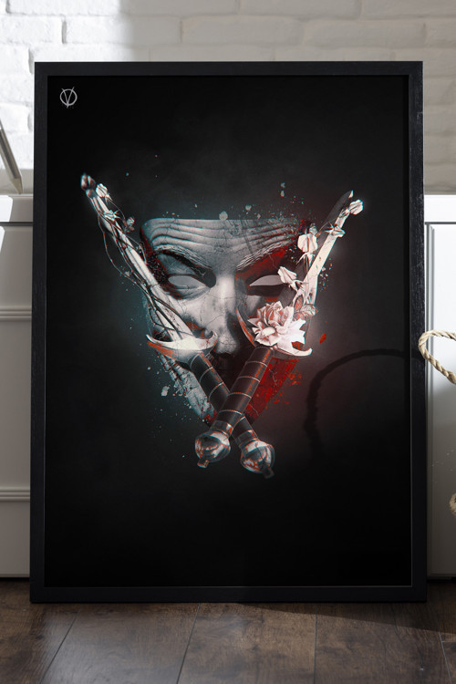 V for Vendetta Siyah Ahşap Çerçeveli Poster, Film Duvar Tablosu