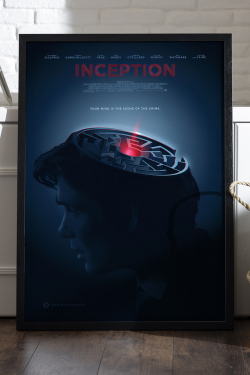 Inception Siyah Ahşap Çerçeveli Poster, Film Duvar Tablosu