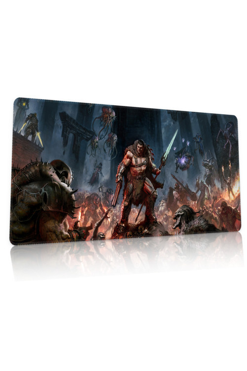 Doom Gaming Oyuncu 90x40 cm Mousepad Dikişli Kaymaz Taban XL