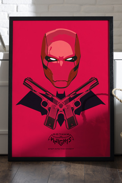 Gotham Knights Siyah Ahşap Çerçeveli Poster, Dekoratif Oyun Duvar Tablosu