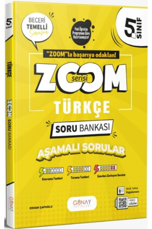 5. Sınıf Türkçe Zoom Soru Bankası Günay Yayınları