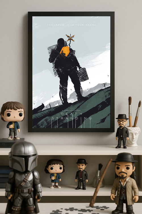 Death Stranding Siyah Ahşap Çerçeveli Poster, Dekoratif Oyun Duvar Tablosu
