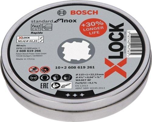 - X-lock - 115*1,0mm Standard Seri Düz Inox (paslanmaz Çelik) Kesme Diski (taş) - Rapido 10'lu