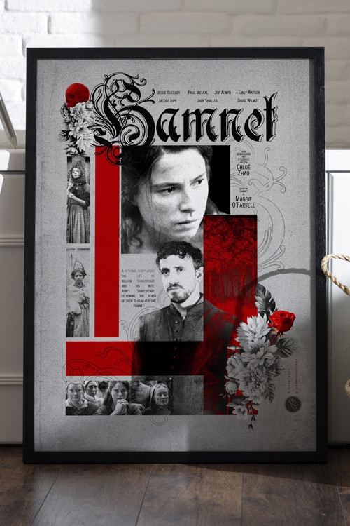 Hamnet Siyah Ahşap Çerçeveli Poster, Hamlet Film Duvar Tablosu