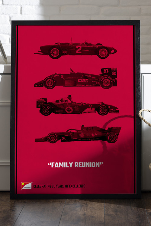 Formula 1 Siyah Ahşap Çerçeveli Poster, Dekoratif Araba Duvar Tablosu