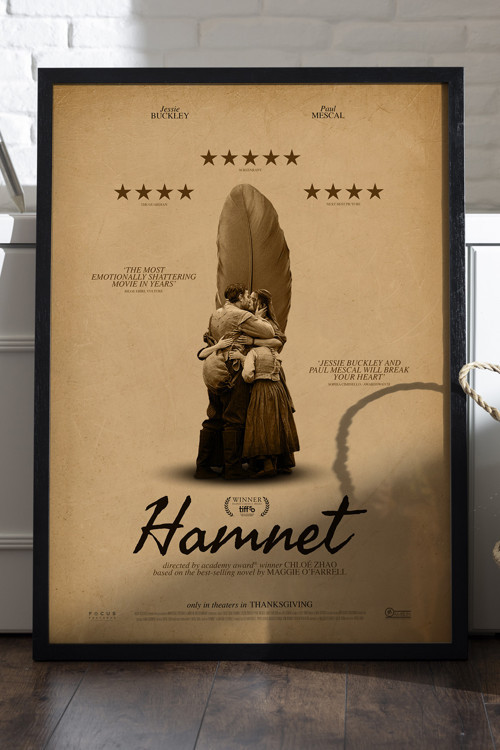Hamnet Siyah Ahşap Çerçeveli Poster, Hamlet Film Duvar Tablosu
