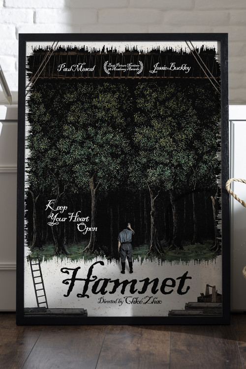 Hamnet Siyah Ahşap Çerçeveli Poster, Hamlet Film Duvar Tablosu