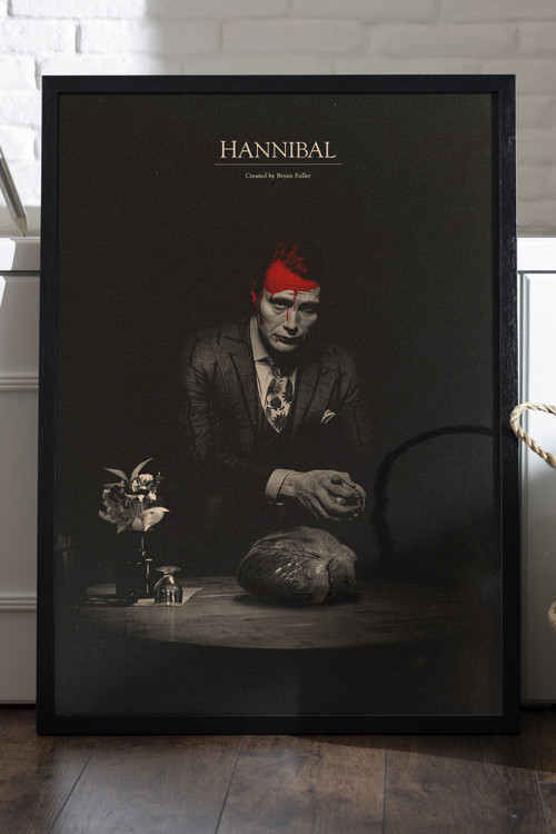 Hannibal Siyah Ahşap Çerçeveli Poster, Film Duvar Tablosu