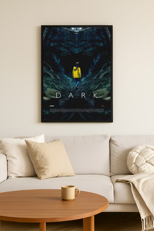Dark Siyah Ahşap Çerçeveli Poster, Dizi Duvar Tablosu